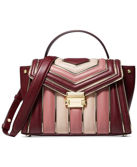 michael michael kors whitney quilted leather tricolor top handle satchel|Whitney Medium Leather Satchel .